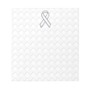 Witlint Awareness op Checkers Print Notitieblok