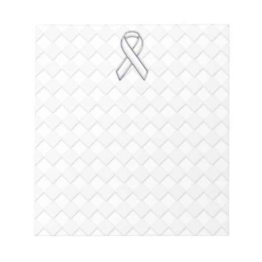 Witlint Awareness op Checkers Print Notitieblok (Voorkant)