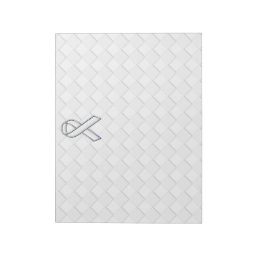 Witlint Awareness op Checkers Print Notitieblok (Linkerzijde)