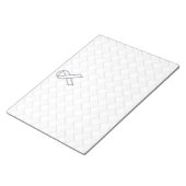 Witlint Awareness op Checkers Print Notitieblok (Schuin)