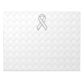 Witlint Awareness op Checkers Print Notitieblok (Voorkant)