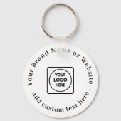witminimalist | Aangepaste zakelijke Logo Sleutelhanger (Voorkant)