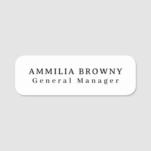 witminimalist | Modern Clean Professional Naamplaatje (Voorkant)