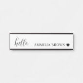 witminimalist | Modern Heart Clean Design Deurbordje (Voorkant)