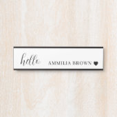 witminimalist | Modern Heart Clean Design Deurbordje (Voorkant)