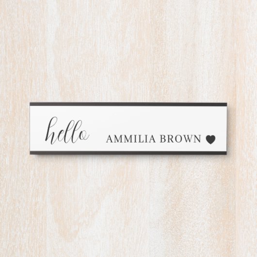 witminimalist | Modern Heart Clean Design Deurbordje (Voorkant)