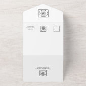 witminimalistische gebeurtenis | Schoon Modern All In One Uitnodiging (Buitenkant)