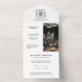 witminimalistische gebeurtenis | Schoon Modern All In One Uitnodiging (Binnen)