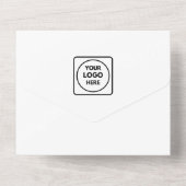 witminimalistische gebeurtenis | Schoon Modern All In One Uitnodiging (Achterkant)