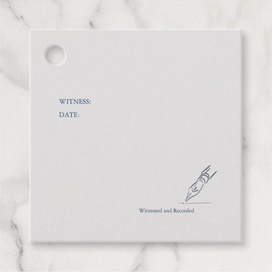 Witness Pen- Minimalist Wedding Bedankjes Labels (Voorkant)
