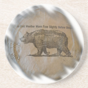 witrand gewalst lont zandsteen onderzetter