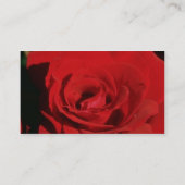 Witrode fluwelen bloemen visitekaartje (Achterkant)