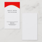 Witrode kromme moderne professionele minimalistisc visitekaartje (Voorkant / Achterkant)