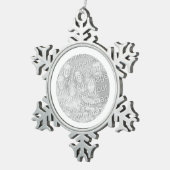 Witronde rand tin sneeuwvlok ornament (Rechts)