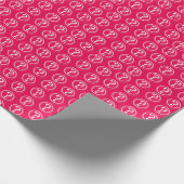 Witroze kleine vraagtekens cadeaupapier (Hoek)