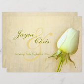 Witrozen bruiloft grote landschapsuitnodiging kaart (Voorkant / Achterkant)