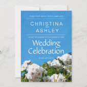 Witrozen bruiloft kaart (Voorkant)