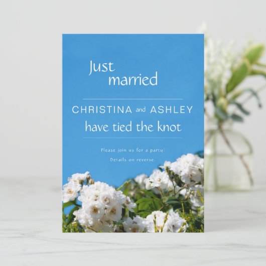 Witrozen flora net getrouwd kaart (Staand voorkant)