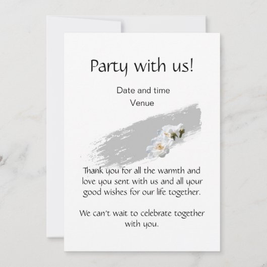 Witrozen flora net getrouwd kaart (Achterkant)