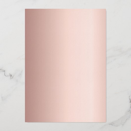 Witrozen goudbruin folie uitnodiging (Achterkant)