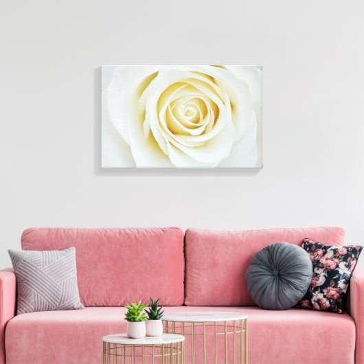 Witrozonnebloem Canvas druk (Insitu (Woonkamer))