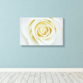 Witrozonnebloem Canvas druk (Insitu (Houten vloer))