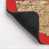 Witrussische Kaart Mousepad Muismat (Hoek)