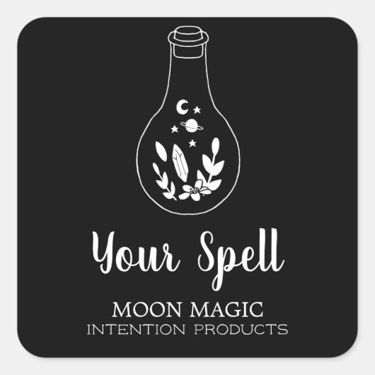 Witscooter Potion Bottle Black Stickers (Voorkant)