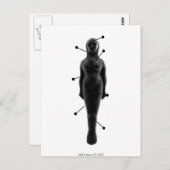Witscooters: Pin Poppet Doll Vrouw Briefkaart (Voorkant / Achterkant)