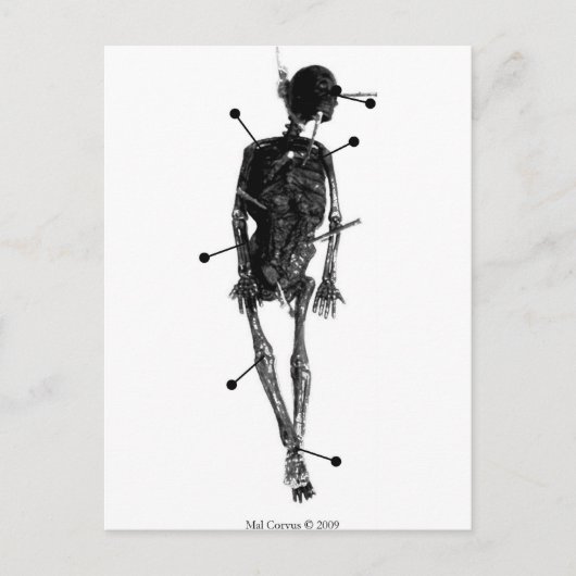 Witscooters: Skeleton Witch Doll Briefkaart (Voorkant)