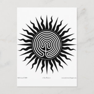 Witscooters: zonnebrand; Labyrinth #4 Briefkaart