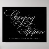 Witscript voor Elegant Chargestation | Tabelteken Poster (Voorkant)