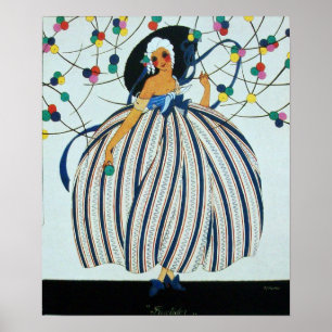 WITSERSE KOSTUMONTWERP VAN DE MODE VOOR JONGE MEIS POSTER