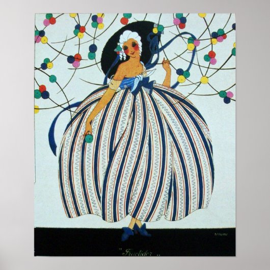 WITSERSE KOSTUMONTWERP VAN DE MODE VOOR JONGE MEIS POSTER (Voorkant)