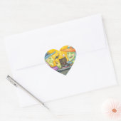 WITSERSE ZISTERS EN ZWARTE KAT-STICKERS — Hartblad Hart Sticker (Envelop)