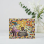 WITSERSE ZISTERS, ZWARTE CAT EN HALLOWEEN BREW FEESTDAGENKAART (Staand voorkant)