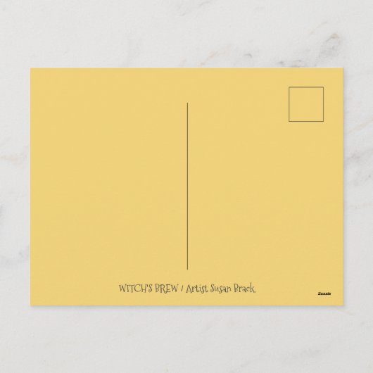 WITSERSE ZISTERS, ZWARTE CAT EN HALLOWEEN BREW FEESTDAGENKAART (Achterkant)