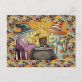 WITSERSE ZISTERS, ZWARTE CAT EN HALLOWEEN BREW FEESTDAGENKAART (Voorkant)