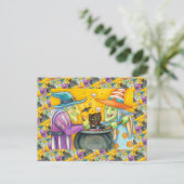 WITSERSE ZISTERS, ZWARTE CAT EN HALLOWEEN BREW FEESTDAGENKAART (Staand voorkant)