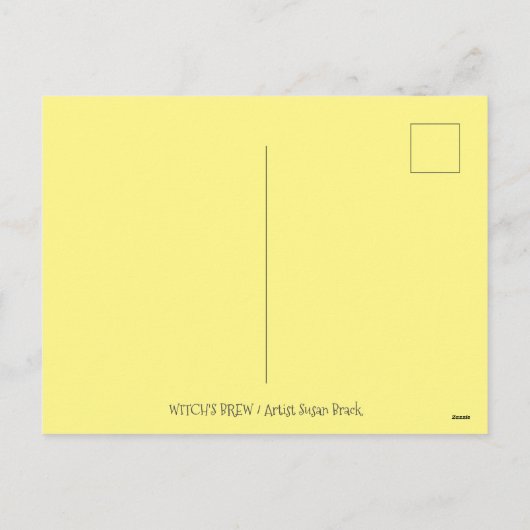 WITSERSE ZISTERS, ZWARTE CAT EN HALLOWEEN BREW FEESTDAGENKAART (Achterkant)