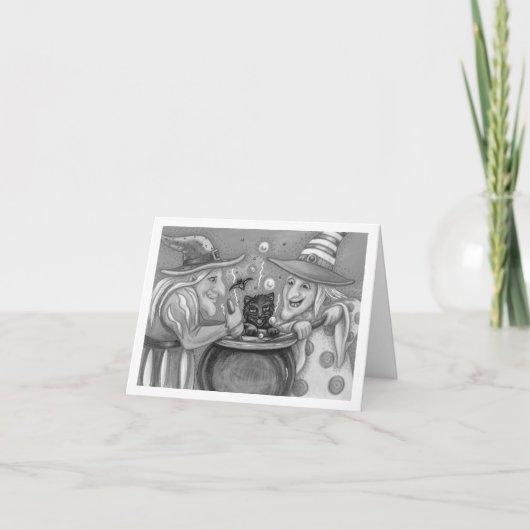 WITSERSE ZISTERS, ZWARTE CAT EN HALLOWEEN BREW KAART (Voorkant)