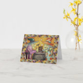 WITSERSE ZISTERS, ZWARTE CAT EN HALLOWEEN BREW KAART (Gele Bloem)