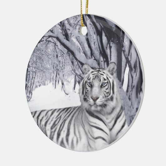 Witsneeuwiger Keramisch Ornament (Links)