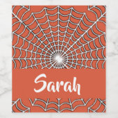 Witspinwebpatroon Wijn Etiket (Enkel label)