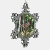 Witstaarster Tin Sneeuwvlok Ornament (Links)