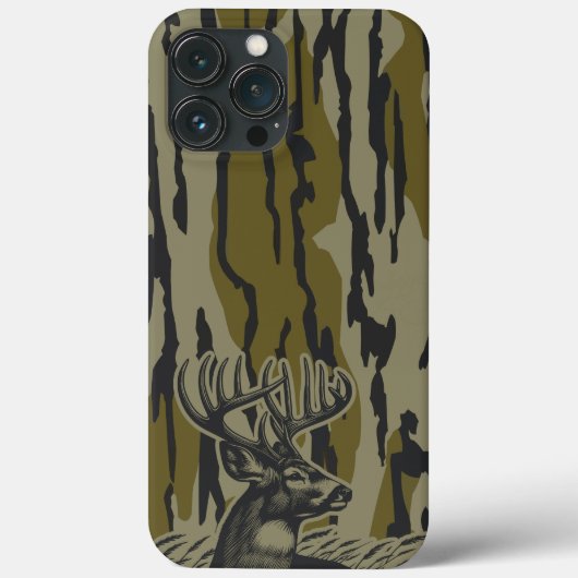 Witstaart Hertenjacht Camo: Vertical Bark Timber Case-Mate iPhone Case (Achterkant)