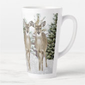 Witstaart Winterwonderland Kerst  Latte Mok (Rechts)