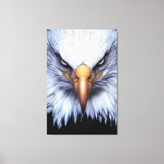 Witstaartarend digitaal schilderij canvas afdruk (Voorkant)