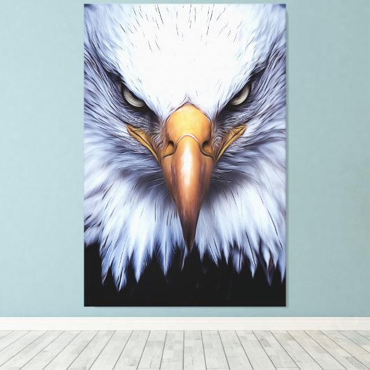 Witstaartarend digitaal schilderij canvas afdruk (Insitu (Houten vloer))