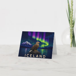 Witstaartarend Noordlicht IJsland Dank U Bedankkaart